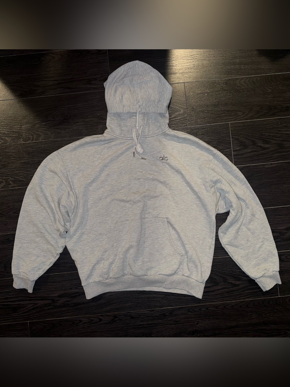 ALO Yoga Accolade Heather Gray Hooded Sweatshirt - Medium